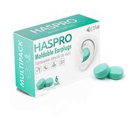 HASPRO [6 pares] de tapones moldeables de silicona suave para dormir, cancelación de ruido, natación y baño, tapones para los oídos impermeables, reutilizables, para ronquidos