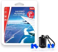 HASPRO® Fly Earplugs Family Pack - Los mejores tapones para los oídos de viaje que reducen la presión para ti y tu hijo. Tapones de silicona y reutilizables con dos tamaños en un juego.