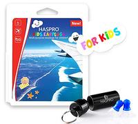 HASPRO® Fly Kids - Tapones para los oídos multiusos de viaje para niños. Tapones para los oídos con reducción de presión para volar, tamaño pequeño para niños.