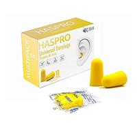HASPRO Multi10 [Paquete de 10 pares] Tapones para los oídos de espuma súper suave, cada par empaquetados individualmente, Tapones para los oídos para dormir, para los oídos para ronquidos (amarillo).
