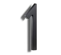 HASWARE Números de casa de ABS elegantes de 6 pulgadas, diseño elegante negro, duradero y fácil de instalar (negro, 1)