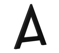 HASWARE Números de puerta flotante de 15,2 cm elegantes con placa del alfabeto para calle y dirección (A, negro)