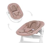 hauck Alpha Bouncer 2 en 1, Disney Bambi Rose - Asiento de bebé para trona de madera Alph con marco de rebote, arnés de cadera de 3 puntos y reductor de asiento, desde el nacimiento hasta 9 kg