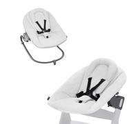 hauck Alpha Bouncer Premium Hamaca Bebé para trona Evolutiva Alpha & Beta desde el Nacimiento, Balancin Bebe con Arnés de 5 Puntos, Mecedora Bebe Reclinable - Gris Claro