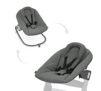 hauck Alpha Bouncer Premium Hamaca Bebé para trona Evolutiva Alpha & Beta desde el Nacimiento, Balancin Bebe con Arnés de 5 Puntos, Mecedora Bebe Reclinable - Gris