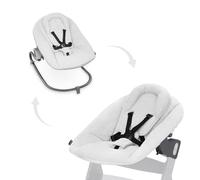 hauck Alpha Bouncer Premium Hamaca Bebé para trona Evolutiva Alpha & Beta desde el Nacimiento, Balancin Bebe con Arnés de 5 Puntos, Mecedora Bebe Reclinable - Gris Claro