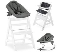 hauck Alpha Plus Premium Set de Trona Evolutiva Bebé con Hamaca Reclinable para Recién Nacidos y Cojín Acolchado de 2 Piezas | Sillas Tronas Madera con Arnés de 5 Puntos
