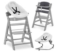 hauck Alpha Plus Set Trona Bebé con Bouncer Premium - Gris