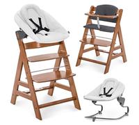 hauck Alpha Plus Set Trona Bebé con Bouncer Premium - Nogal