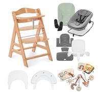 hauck Alpha Start N Grow Set Trona de Bebé de Madera, Natural Dark Grey