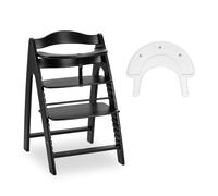 hauck Arketa N Play Trona de Bebé de Madera FSC® - Blackwashed