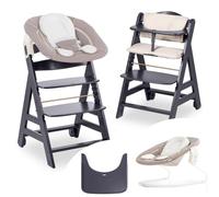hauck Beta Plus Trona Bebé Newborn Set con Bouncer 2in1 - Gris Oscuro