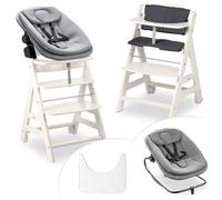 hauck Beta Plus Trona Bebé Newborn Set con Highchair Bouncer - Blanco