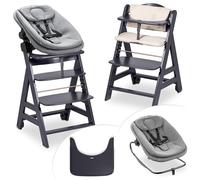 hauck Beta Plus Trona Bebé Newborn Set con Highchair Bouncer - Gris