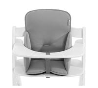 hauck Alpha Cosy, Gris - Reductor Acolchado para Tronas de Madera - Compatible con Alph Bet y Arketa - Cojín con Respaldo Alto y Laterales Reforzados para Bebés de 6 a 36 Meses