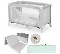hauck Dream N Play Set Cuna de Viaje Bebe con Colchon y Mosquitera | Parque Infantil Plegable Bolsa | Dusty Mint