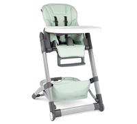 hauck Grow Up Tronas de Bebe Plegables Aptas desde el Nacimiento - Silla Alta con Función Acostada - Bandeja - Ruedas - Altura Regulable - Evolutiva - Portátil - Menta