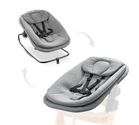 hauck Hamaca Bebé Ergonómica Highchair Bouncer 3 en 1, Dark Grey Melange