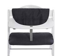 hauck Highchair Pad Deluxe, Melange Charcoal - Cojín de 2 Piezas para Trona de Madera Alph Bet y Arketa - Fácil de Colocar y Lavable