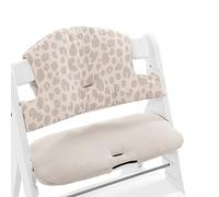 hauck Highchair Pad Select Funda Trona Algodón - Cojín para Trona de Madera Evolutiva Alpha Plus Beta Plus y Arketa - Cojin 2 Piezas Antideslizante para Sillas Evolutivas - Leo Natural