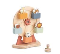 hauck Noria Play Fun Fair Juguetes de Madera para Bebes - Compatible con Bandeja de Juego Play Tray para Alph Bet o Arketa - Estimula Coordinación Ojo-mano - desde 12 Meses - Animales