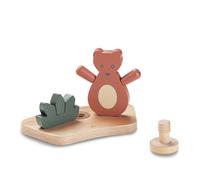 hauck Play Shaking S Juguetes de Madera para Bebés - Juguete Motricidad Infantil Compatibles con Play Tray para Tronas Evolutivas Alpha Plus Beta Plus o Arketa - Oso