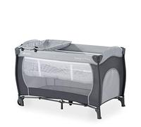 hauck Sleep N Play Center Cuna de Viaje Dos Alturas con Cambiador, Parque Infantil Bebe 120x60 cm, Parque Bebe, Cuna Viaje con Ruedas - Stone Gris