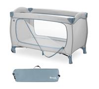 Hauck Sleep N Play Go Plus Cuna de Viaje Bebé con Apertura XL, Dusty Blue | Parque infantil desde el nacimiento, cuna bebe viaje con bolsa de transporte, parque bebe plegable con ruedas