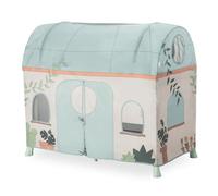 hauck Cubierta para cuna de viaje, plantas, tienda de campaña para cunas de viaje con cremallera y ventanas de malla, se adapta a todas las cunas hauck de 120 cm x 60 cm, juego de rol para niños