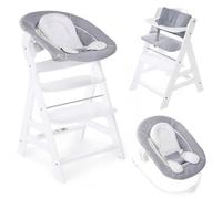 hauck Trona Evolutiva Madera Alph Newborn Set con 2in1 Bouncer - Blanco