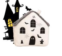 Haunted House Almohada Spooky Fun Telaraña cómoda | Ghost House - Almohada de Halloween para sofá, dormitorio, oficina, guardería, dormitorio, porche