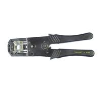 HAUPA Alicate Engaste Conectores Modulares - Engastadoras - crimpadoras - Acero - Herramienta Profesional de Alta Precisión para Trabajos Eléctricos - Diseño Ergonómico con Empuñadura Antideslizante