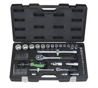 HAUPA Caja para llave de vaso “SocketFlex” 59 pzs - Llaves - Juegos de llaves - Acero al Cromo-Vanadio - Herramienta Profesional de Alta Precisión para Trabajos Eléctricos