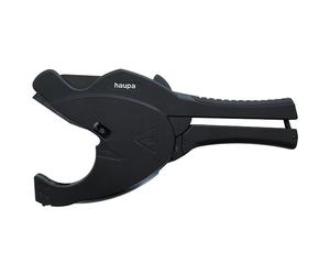 HAUPA Cortatubos para PVC 0+63 - Herramientas de corte - Aluminio - Herramienta Profesional de Alta Precisión para Trabajos Eléctricos - Diseño Ergonómico con Empuñadura Antideslizante