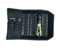HAUPA Juego de destornillador de carraca reversible "Flex" HAUPA. 51 pzs - Otras herramientas y accesorios - Negro/Verde - Herramienta Profesional de Alta Precisión para Trabajos Eléctricos