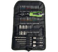 HAUPA Juego de destornillador de carraca reversible "FlexPro" HAUPA. 51 pzs - Otras herramientas y accesorios - Negro/Verde - Herramienta Profesional de Alta Precisión para Trabajos Eléctricos