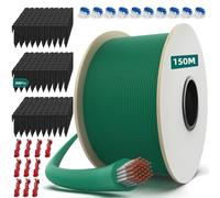 Hausprofi - Cable robot cortacésped (150 m, 300 estacas, 10 conectores de cable + 10 terminales de conexión, cable robot cortacésped, cable para robots cortacéspedes de Worx,Gardena, Bosch