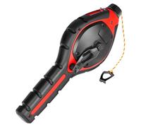 HAUTMEC Pro Chalk Line con liberador de mango, carrete de tiza de 30 m y relación de transmisión 6:1, caja de tiza ABS y TPR, línea de cuerda de construcción fuerte para herramientas de carpintero