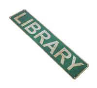 HAWILLOSCH Letrero De Biblioteca Hojalata Vintage Decoración De Pared Para Sala De Lectura Placa De Librería Para Hogar Estudio Dormitorio