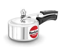 Hawkins Olla a presión clásica de aluminio de 1,5 litros, la mejor olla con tapa interior, olla pequeña, plateada (Cl15)