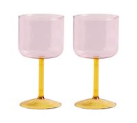 HAY 2 Copas de vino Tint 25 cl Rosa-amarillo