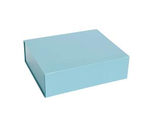HAY Caja con tapa Colour Storage L 34.5x41.5 cm Ocean blue
