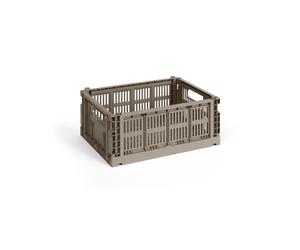 HAY Cesta Colour Crate M 26.5x34.5 cm Warm grey