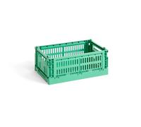 HAY Cesta Colour Crate S 17x26.5 cm Dark mint