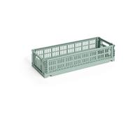 HAY Colour Crate Mini Oblong 13x34.5 cm Sage green