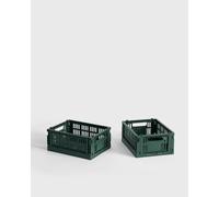 HAY HAY Colour Crate Mini 2-pack 13x17 cm Dark green
