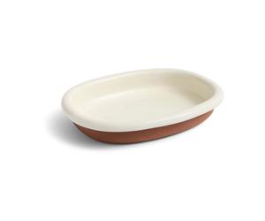HAY Fuente de servir Barro ovalada Off-white. large 27x36 cm