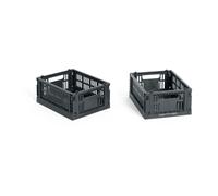 HAY HAY Colour Crate Mini 2-pack 13x17 cm Charcoal
