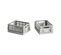 HAY HAY Colour Crate Mini 2-pack 13x17 cm Light grey