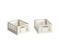 HAY HAY Colour Crate Mini 2-pack 13x17 cm Off white